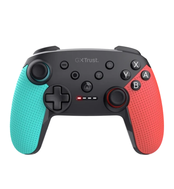 Accesoriu gaming Controller wireless Trust Muta pentru consola Nintendo Switch, 15 butoane, controale A, B, X, Y, L1, L2, L3, R1, R2, R3, reset, 8-way, start, select, d-input, multicolor