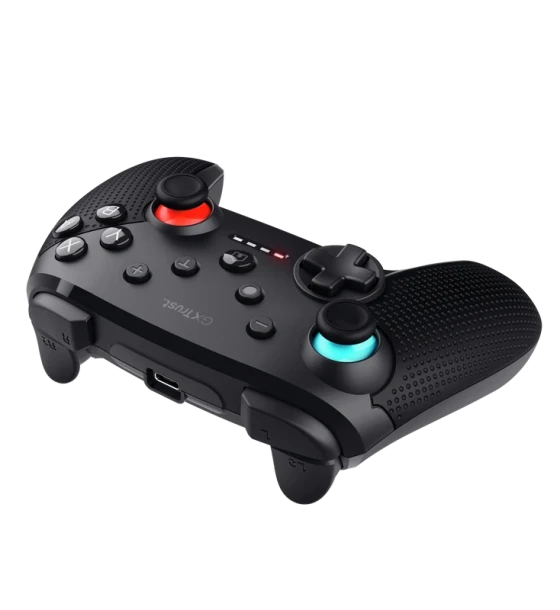 Accesoriu gaming Controller wireless Trust Muta pentru consola Nintendo Switch, 15 butoane, controale A, B, X, Y, L1, L2, L3, R1, R2, R3, reset, 8-way, start, select, d-input, negru