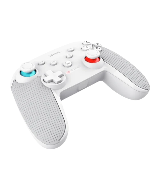 Accesoriu gaming Controller wireless Trust Muta pentru consola Nintendo Switch, 15 butoane, controale A, B, X, Y, L1, L2, L3, R1, R2, R3, reset, 8-way, start, select, d-input, alb