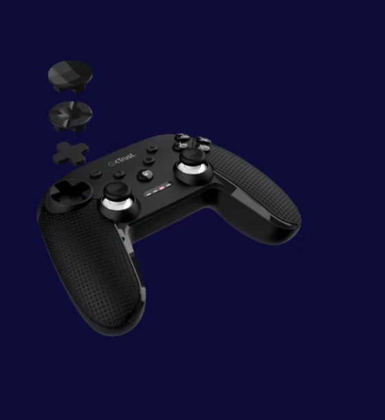 Accesoriu gaming Controller wireless Trust GXT 542 Muta, material ABS, 15 butoane, compatibil cu pc, laptop, consola gaming, smartphone, tableta, negru