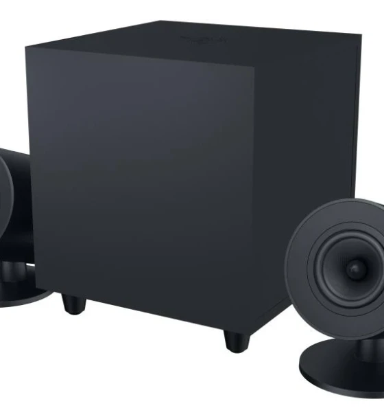 Sistem audio Gaming speakers 2.0 Razer Nommo V2 + subwoofer - THX Spatial Audio Advanced 7.1 surround sound - Rear projection Razer Chroma RGB lighting - Down-Firing subwoofer with 5.5 inch driver