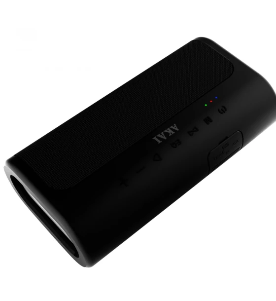 Sistem audio Boxa portabila Akai ABTSW-90, putere totala 60W, frecventa 40-16000 Hz, compatibilitate formate audio MP3, WAV, FLAC, APE, autonomie 10 ore 50% volum, negru