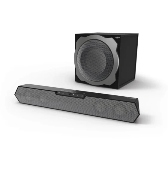 Sistem audio Hama uRage SoundZbar 2.1, Bluetooth 2.1 + EDR putere RMS 100 W, banda de frecventa 20 - 20.000 Hz, subwoofer 6.5, negru