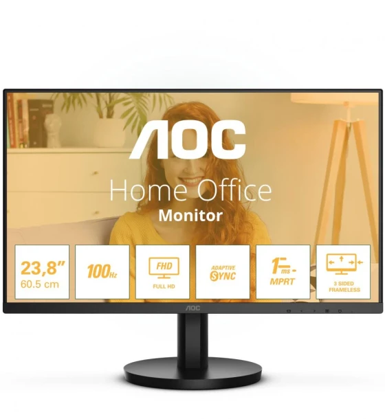 Monitor LED AOC 24B3HMA2, 23.8inch, 1920x1080, 4ms GTG, Black