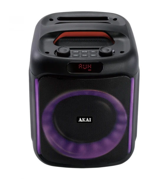 Sistem audio Boxa portabila Akai Bluetooth 5.0, putere RMS 50W, puterea de emisie a canalului Bluetooth 2dbm, frecventa radio FM 87, 5-108MHZ, Frecventa radio FM 87, 5-108MHZ