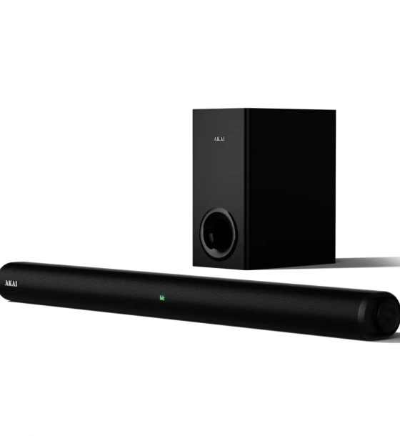 Sistem audio Soundbar Akai ASB-8WSW, putere RMS 150W, raspuns in frecventa 50Hz-18kHz, sursa alimentare AC 100-240V, impendanta 4 ohmi, negru