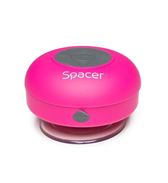 Sistem audio Boxa Spacer DUCKY-PNK portabila, 3W RMS, control volum, acumulator 300mAh, microfon incorporat, incarcare USB, waterproof, roz