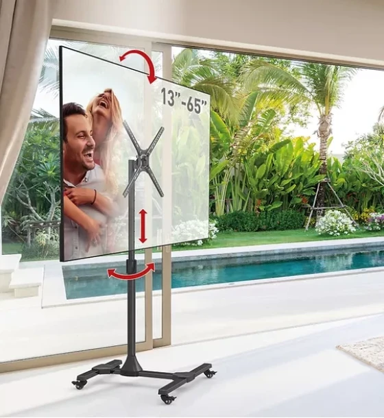 Suport TV de podea, Barkan SW310H, Reglabil, 13 inch- 65 inch, VESA 400 x 400 mm, suporta pana la 36kg, negru