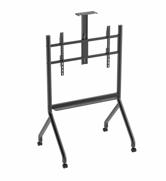 Suport TV Stand TV mobil Serioux TV213CA, dimensiuni 1050x755x2320mm, compatibilitate Max Vesa 900x600mm, compatibilitate TV 55 inch-100 inch, greutate maxima suportata 120 kg, baza cu 4 roti