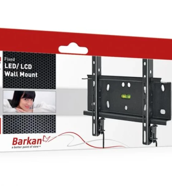Suport TV de perete, Barkan E20.B, Fix, 26 inch- 39 inch, VESA 200 x 200 mm, suporta pana la 40kg, negru
