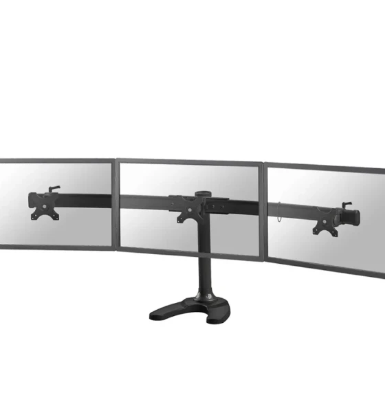 Suport triplu monitor de birou Neomounts FPMA-D700DD3 pentru display- uri cu diagonale 10 inch-27 inch, sistem de prindere VESA 75x75 100x100, greutate maxima suportata 8kg - per ecran