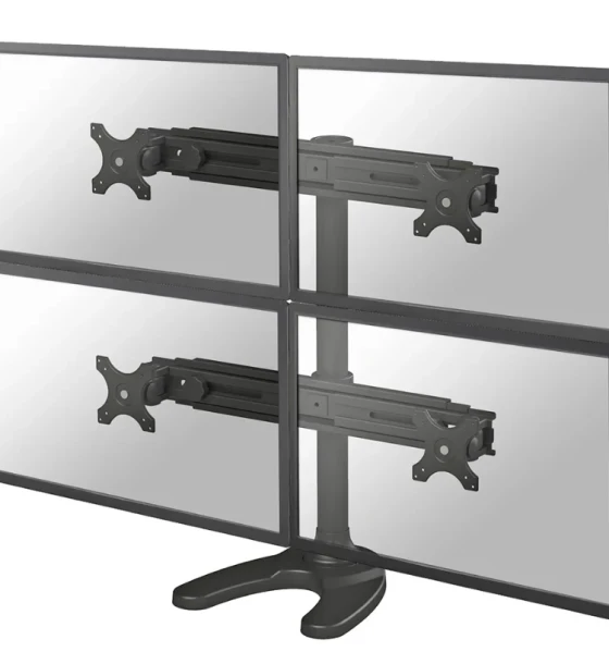 Suport cvadruplu monitor de birou Neomounts FPMA-D700DD4 pentru display-uri cu diagonale 19 inch-30 inch, sistem de prindere VESA 75x75 100x100, greutate maxima suportata 8kg - per ecran