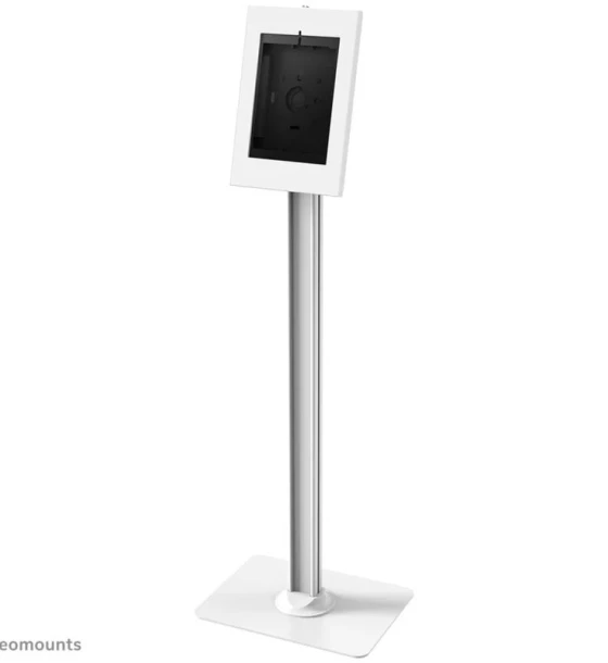 Suport TV Stand podea fix pentru tablete Neomounts FL15-650WH1 pentru display-uri cu diagonale 9, 7 inch-11 inch, sistem de prindere VESA 75x75 75x75, tilt +75, rotate 90