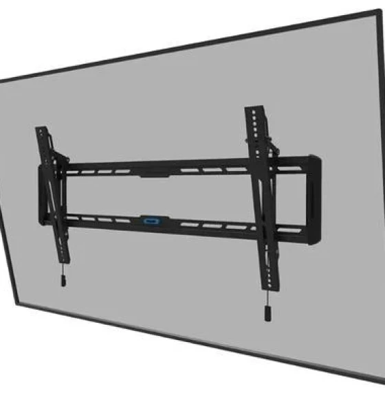 Suport perete Neomounts WL35-550BL18 pentru display-uri cu diagonale 43 inch-86 inch, sistem de prindere VESA 100x100 800x400, greutate maxima suportata 70kg, tilt +12