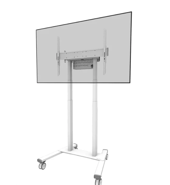 Suport TV Stand mobil motorizat Neomounts by Newstar, 37 inch-100 inch, 110 kg, VESA 800x600, alb