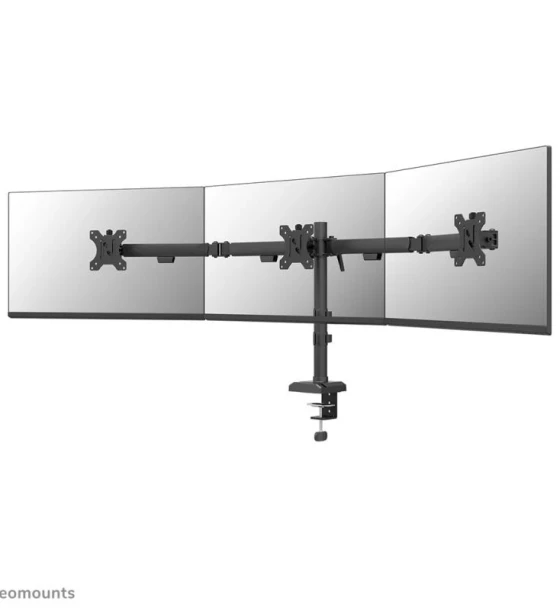 Suport TV Brat triplu Neomounts DS60-600BL3 pentru display-uri cu diagonale 10 inch-27 inch, sistem de prindere VESA 75x75 100x100, greutate maxima suportata 6 - per ecrankg, full motion, tilt +45