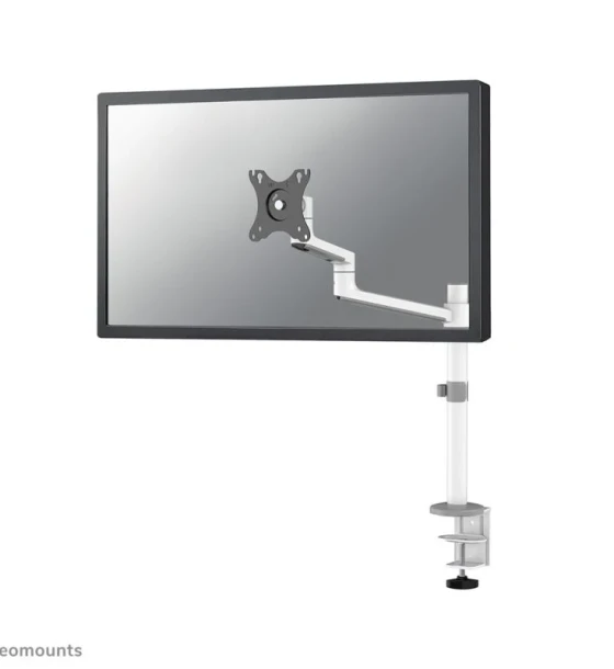Suport TV Brat monitor Neomounts DS60-425WH1 pentru display-uri cu diagonale 17 inch-27 inch, sistem de prindere VESA 75x75 100x100, greutate maxima suportata 8kg, tilt +90, -30, swivel +90, -90
