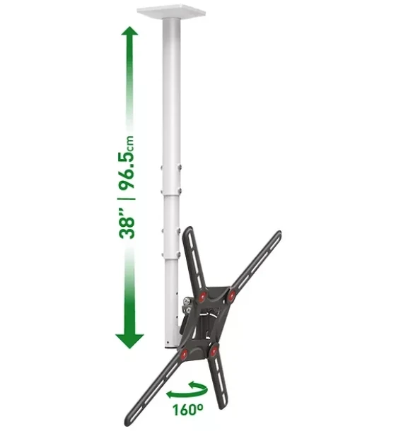 Suport TV de perete, Barkan 3500.W, Fix, 29 inch- 65 inch, VESA 400 x 400 mm, suporta pana la 40kg, alb