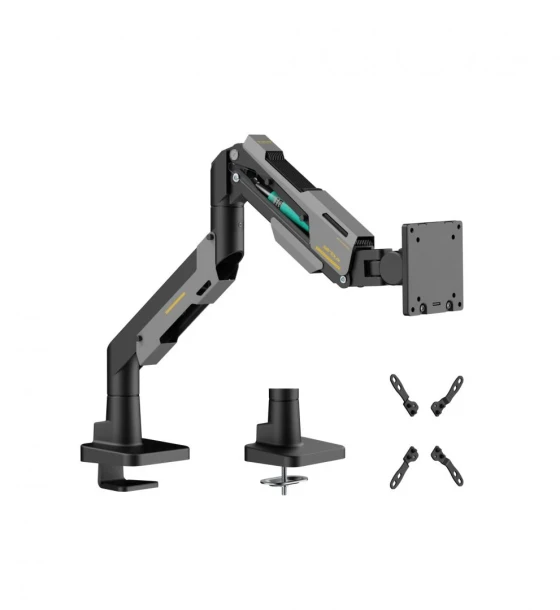 Suport monitor Serioux SRXA-MM101-C012GR, arc cu gaz, compatibilitate dimensiune ecran 24 inch-57 inch, greutate maxima suportata 2 30 kg, VESA 75x75, 100x100, 100x200, 200x100, 200x200