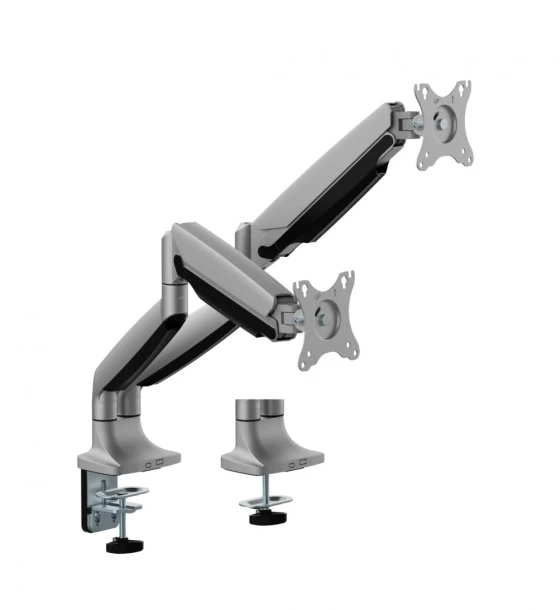 Suport 2 monitoare Serioux MM82-C024, tehnologie arc cu gaz, compatibilitate dimensiune ecran 17 inch-35 inch, greutate maxima suportata per ecran 1 16kg, VESA 75x75, 100x100