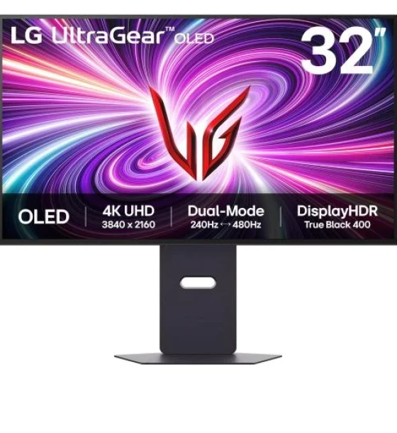 Monitor LG 31.5 inch 32GS95UV-B.AEU, 16:9, OLED, 3840x2160, 240Hz, GtG 0.03ms, Luminozitate max 275cd/m², Contrast static 1.5M 1