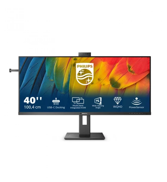 Monitor Philips 40 inch 40B1U5601H, 21:9, IPS, 3440x1440, 120Hz, GtG 4ms, Luminozitate max 300 cdmp, Contrast static 1200:1, Contrast dynamic 50M 1