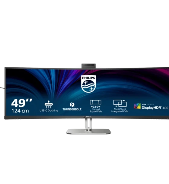 Monitor Philips 48.8 inch 49B2U6903CH, Curvature 1800R, 32:9, VA, 5120x1440, 120Hz, GtG 4ms, Luminozitate max 500 cdmp, Contrast static 3000:1, Contrast dynamic 80M 1, Viewing angle
