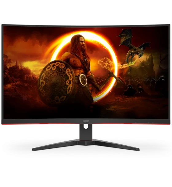 Monitor Gaming Curbat AOC LED VA 31.5 inch, QHD, 165Hz, 1ms, FreeSync Premium, Low Input Lag, Display Port, 2xHDMI, CQ32G2SE BK