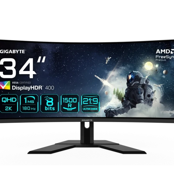 Gigabyte G34WQCP gaming monitor diagonala 34 inch, 797.22 x 333.72 mm, Non-glare type