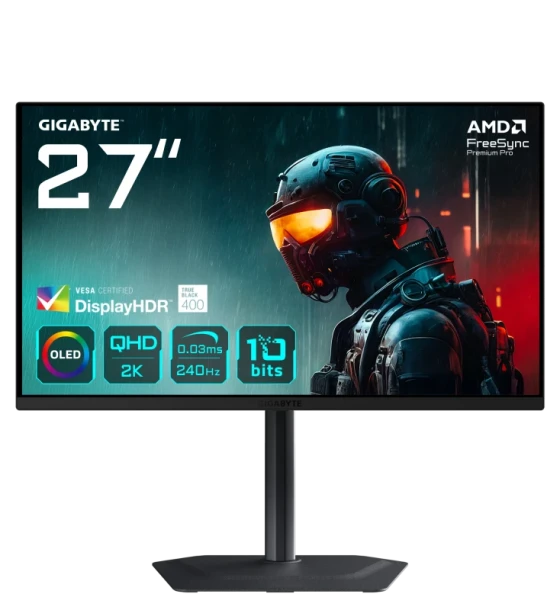 Gigabyte MO27Q2 gaming monitor diagonala 27 inch, 590.42 x 333.72 mm, OLED, Anti-Reflection