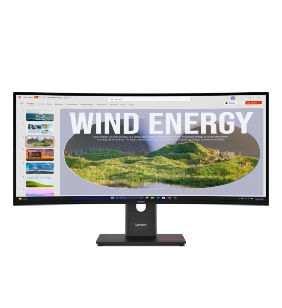 Monitor Lenovo ThinkVision T34WD-40 34 inchVA, WQHD 3440x1440, 21:9, Luminozitate 300 cdmp, Contrast ratio 3000:1, 4ms GtG Extreme mode/6ms GtG Typical mode, Dot/Pixel Per Inch 110 dpi