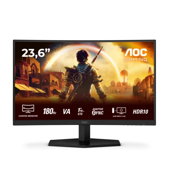 Monitor AOC 23.6 inch C24G42E, Curvature 1500R, 16:9, VA, 1920x1080, 180Hz, GtG 4ms, MPRT 0.5ms, Luminozitate max 250 cdmp, Contrast static 3000:1, Color