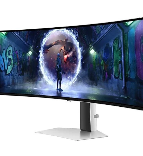 Monitor Samsung 49 inch LS49DG934SUXEN, Curvature 1800R, 32:9, QD-OLED, 5120x1440, 240Hz, GtG 0.03ms, Luminozitate max 250 cdmp, Contrast static 1, 000, 000 1, Color