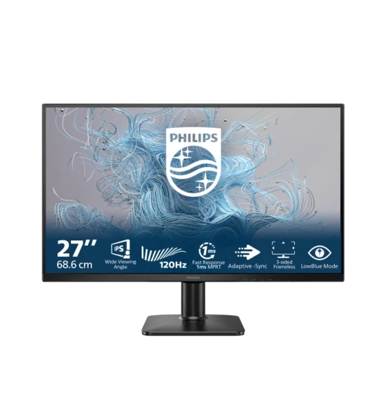 Monitor Philips 27 inch 27E2N1110, 16:9, IPS, 1920x1080, 120Hz, GtG 4ms, MPRT 1ms, Luminozitate max 250 cdmp, Contrast static 1500:1
