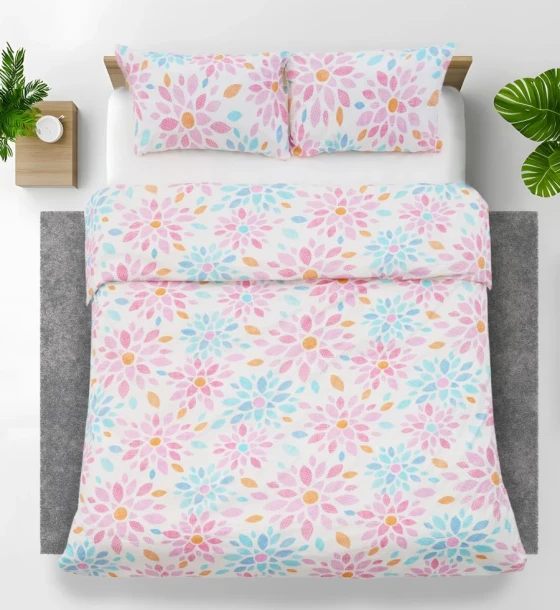 Set de pat, cearceaf cu elastic 180x200, Joy