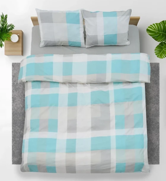 Set de pat king size bumbac, 92gsm, Square