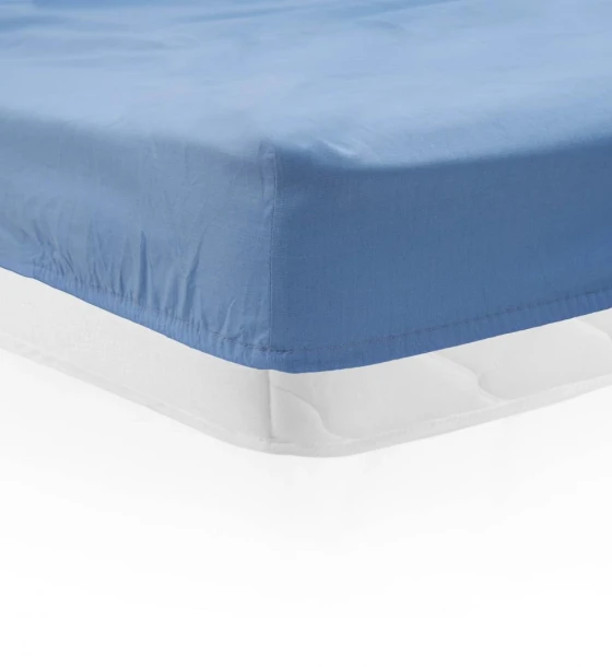 Cearsaf de pat Cearceaf pat cu elastic 90X200 cm blue