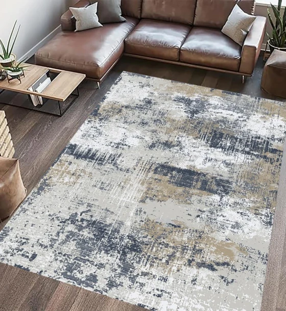 Covor printat, CARO 200x300 cm, lavabil cu spate antialunecare, inaltime fir 3mm