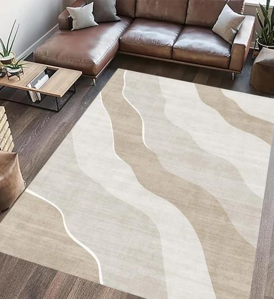 Covor printat, SAND 200x300 cm, lavabil cu spate antialunecare, inaltime fir 3mm