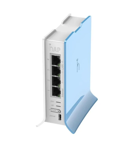 MIKROTIK home Access Point hAP lite, RB941-2ND-TC, 4x10 Ethernetports, 1 CPU core count, CPU nominal frequency 650 MHz, RAM 32 MB, Flash Storage 16 MB