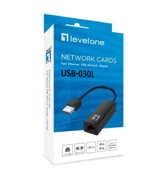 Access point LevelOne USB-0301 Fast Ethernet USB Network Adapter, 23 x 16 x 197 mm