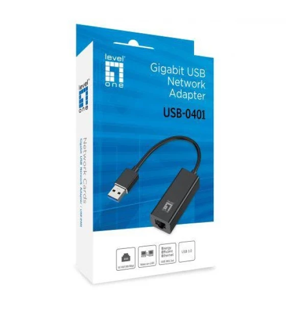 Access point LevelOne USB-0401, Gigabit USB Network Adapter, 23.4 x 16.5 x 51 mm