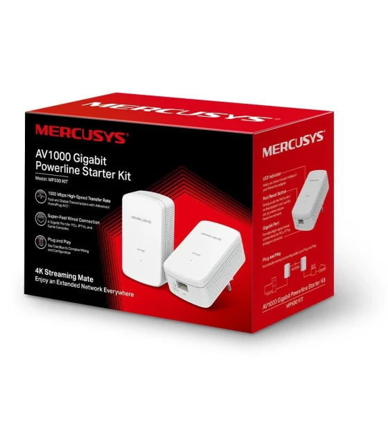 Access point PowerLine MERCUSYS MP500 KIT, AV1000, Gigabit, 1000 Mbps