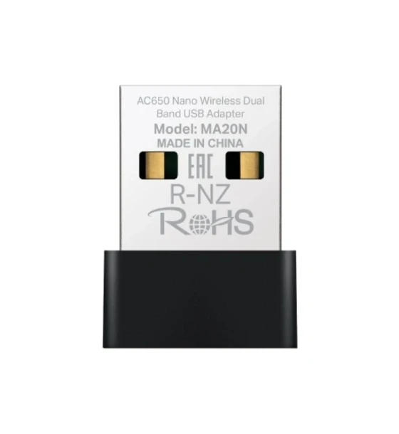 Router wireless Adaptor USB Wireless MERCUSYS MA20N, Dual Band 200 + 433 Mbps, standarde wi fi IEEE 802.11 a, IEEE 802.11 ac, IEEE 802.11 b, IEEE 802.11 g, IEEE 802.11 n, securitate WPA/PSK, WPA2-PSK