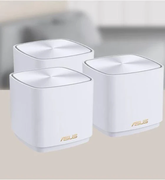 Router wireless Asus dual-band large home Mesh ZENwifi system, XD5 3 pack white, AX3000 2402 Mbps+ 574 Mbps, standarde retea IEEE 802.11a, IEEE 802.11b, IEEE 802.11g, WiFi 4 802.11n