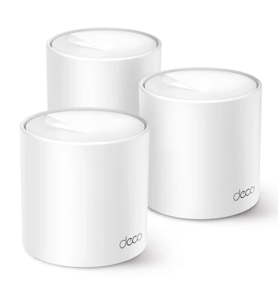 Router wireless AX1500 Whole Home Mesh Wi-Fi 6 System SPEED 300 Mbps at 2.4 GHz + 1201 Mbps at 5 GHz SPEC Internal Antennas, 2x Gigabit Ports WAN/LAN auto-sensing FEATURE Deco App, Router/AP Mode, IPv6