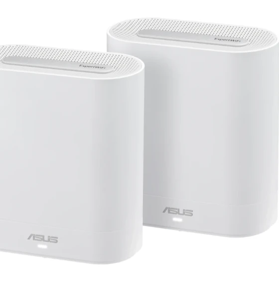 Router wireless ASUS ExpertWiFi EBM68 2PK AX7800 Tri-Band WiFi 6 Mesh WiFi System, suitable for all businesses, supports up to 5 SSIDs, customized guest portal, 2.5 Gbps port