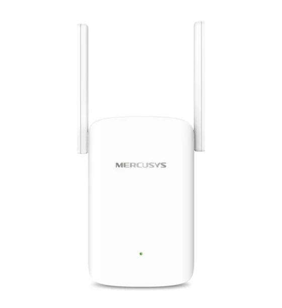 Router wireless AX1500 Wi-Fi Range Extender SPEED 300 Mbps at 2.4 GHz + 1201 Mbps at 5 GHz SPEC 2x Fixed External Antennas, 1 x Gigabit Port, Wall Plugged, 1024 QAM, OFDMA FEATURE MERCUSYS APP