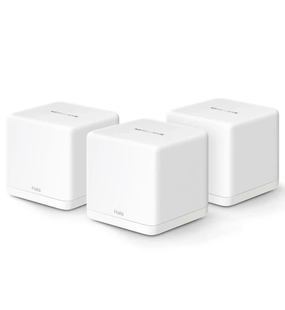 Router wireless Mercusys Halo H60X 3-pack Whole mesh Wi-Fi6 system, AX1500, Dual-band, Standarde wireless IEEE 802.11ax/ac/n/a 5 GHz, IEEE 802.11n/b/g 2.4 GHz, Viteza wireless 1201 Mbps on 5 GHz