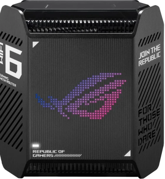 Router Wireless Asus GT6 B-1-PK Black, tri-band, WI-FI 6, Standard retea WiFi 6 802.11ax, IPv4, IPv6, Backwards compatible with 802.11a/b/g/n/ac Wi-Fi, segment AX10000, 2.4GHz 574Mbps